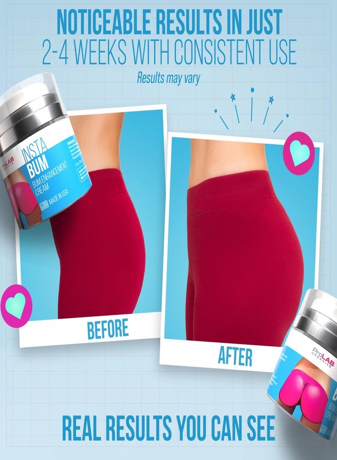 ProLab Organics InstaBum Butt Enhancement Cream – Butt Lift and Firming for a Bigger, Rounder, Perkier Bum – Brazilian Booty Growth Cream with Voluplus, Maca, Wild Yam, and Gotu Kola – Made in USA - Image 5